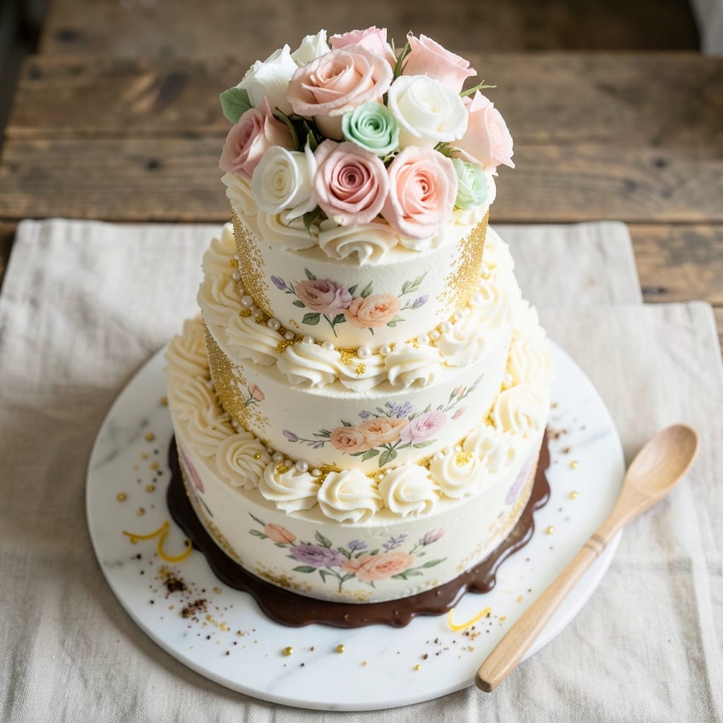Bakery Wedding Cake Recipe: Tiered Grace With Buttercream Elegance