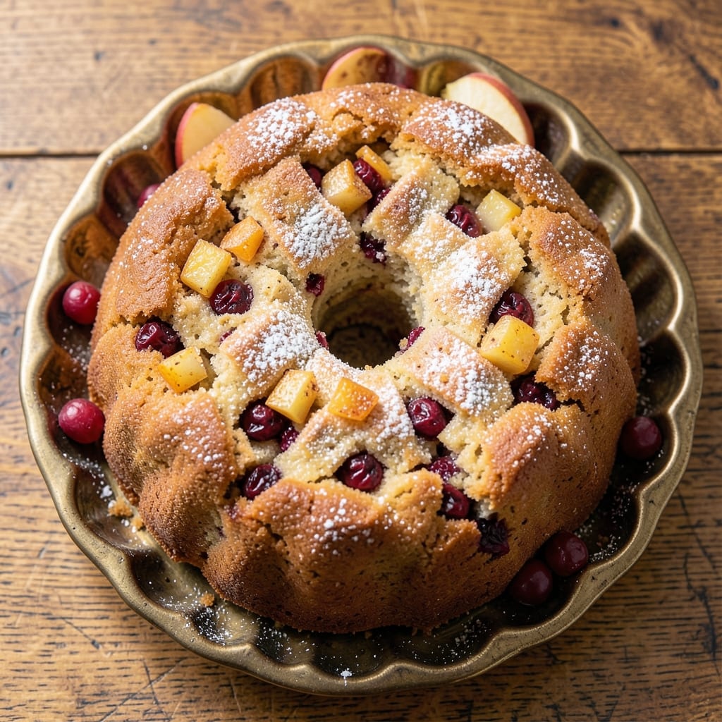 Apple Cranberry Bundt Cake Recipe: Tart-Sweet Swirls With Buttery Streusel Crown