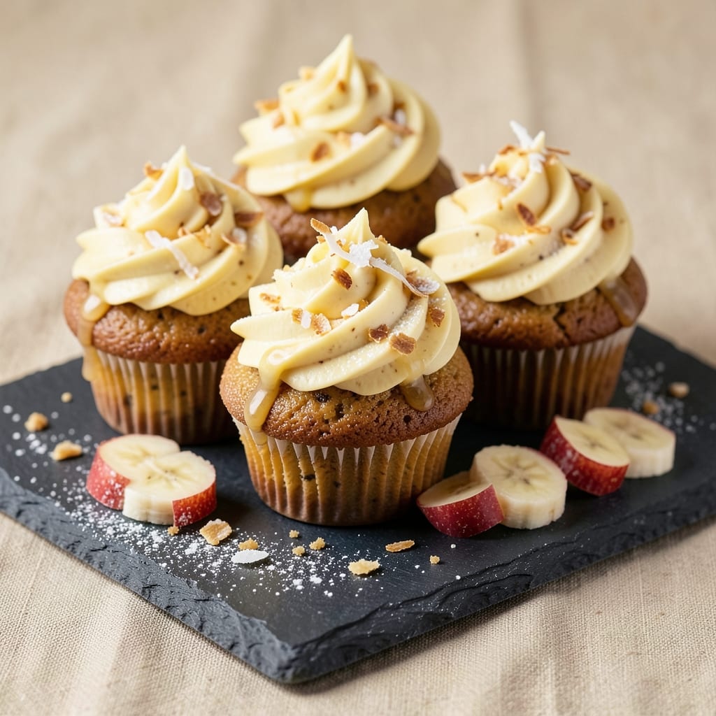 Banana Cupcake Frosting Recipe: Swirled Cream Cheese Magic
