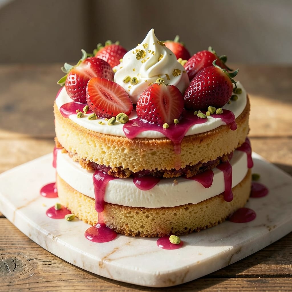 Ambrosia Fresh Strawberry Cake Recipe: Light-as-Air Layers with Bursting Fruit