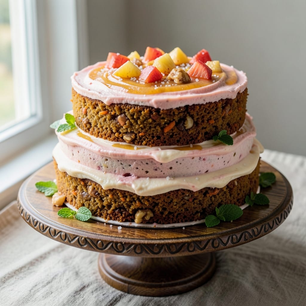 Amish Carrot Cake Recipe with Pineapple: Spiced Rum-Infused Layers and Crunchy Streusel Crown