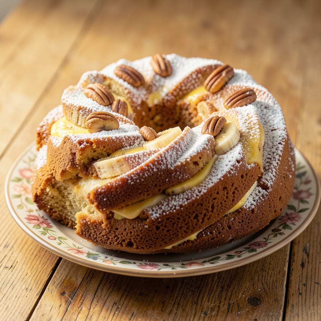 Banana Cream Bundt Cake Recipe: Vanilla Bean Swirls and Creamy Frosting Magic