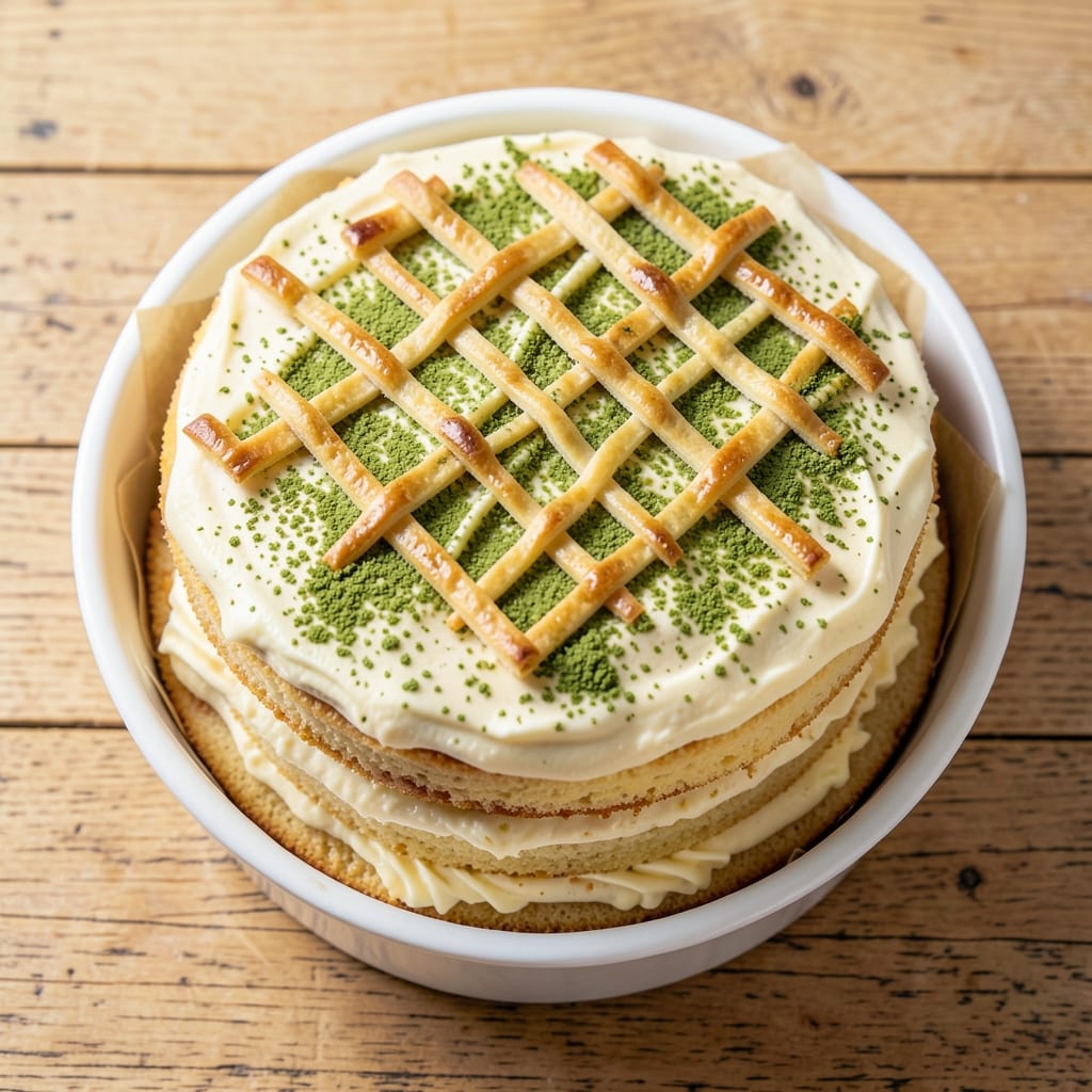 Asian Cream Cake Recipe: Silky Matcha Layers with Coconut Whipped Cream Topping
