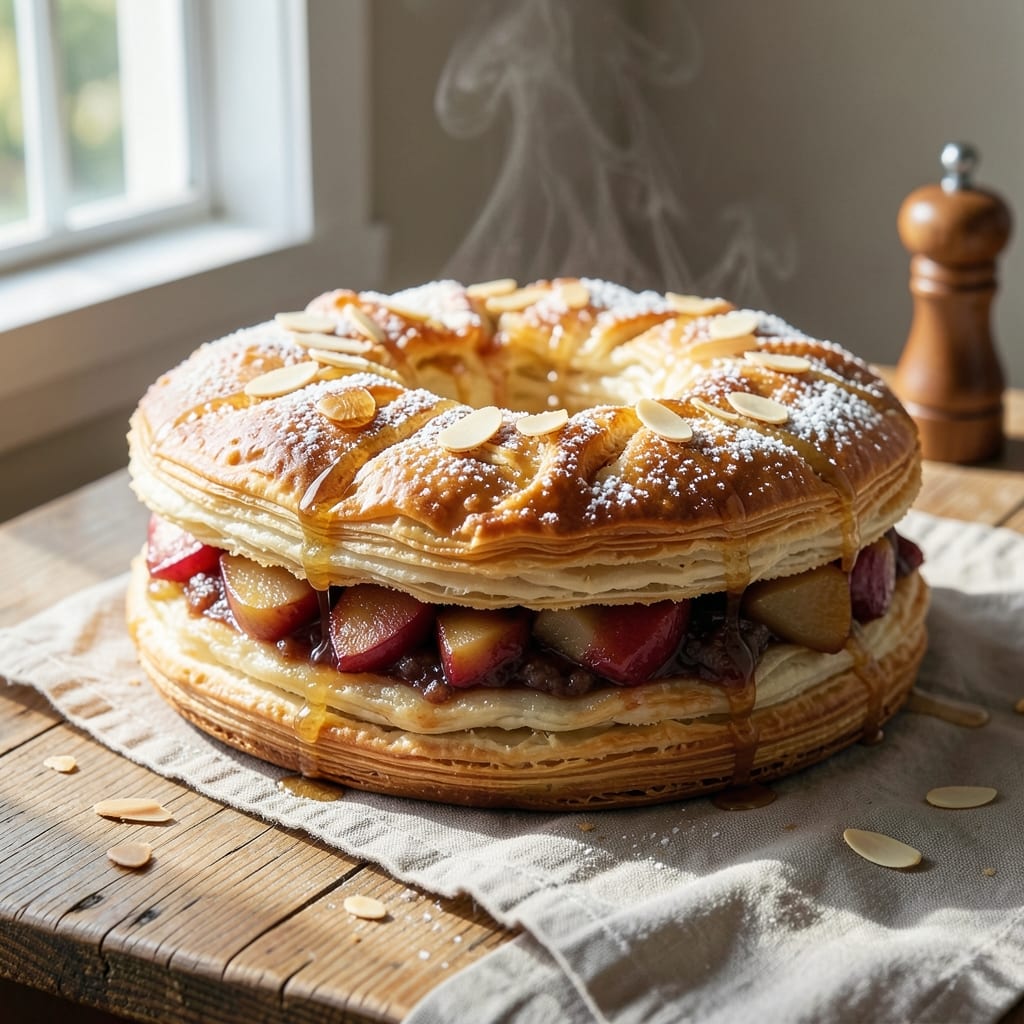 Apple Filled King Cake Recipe: Mardi Gras Purple and Gold Magic