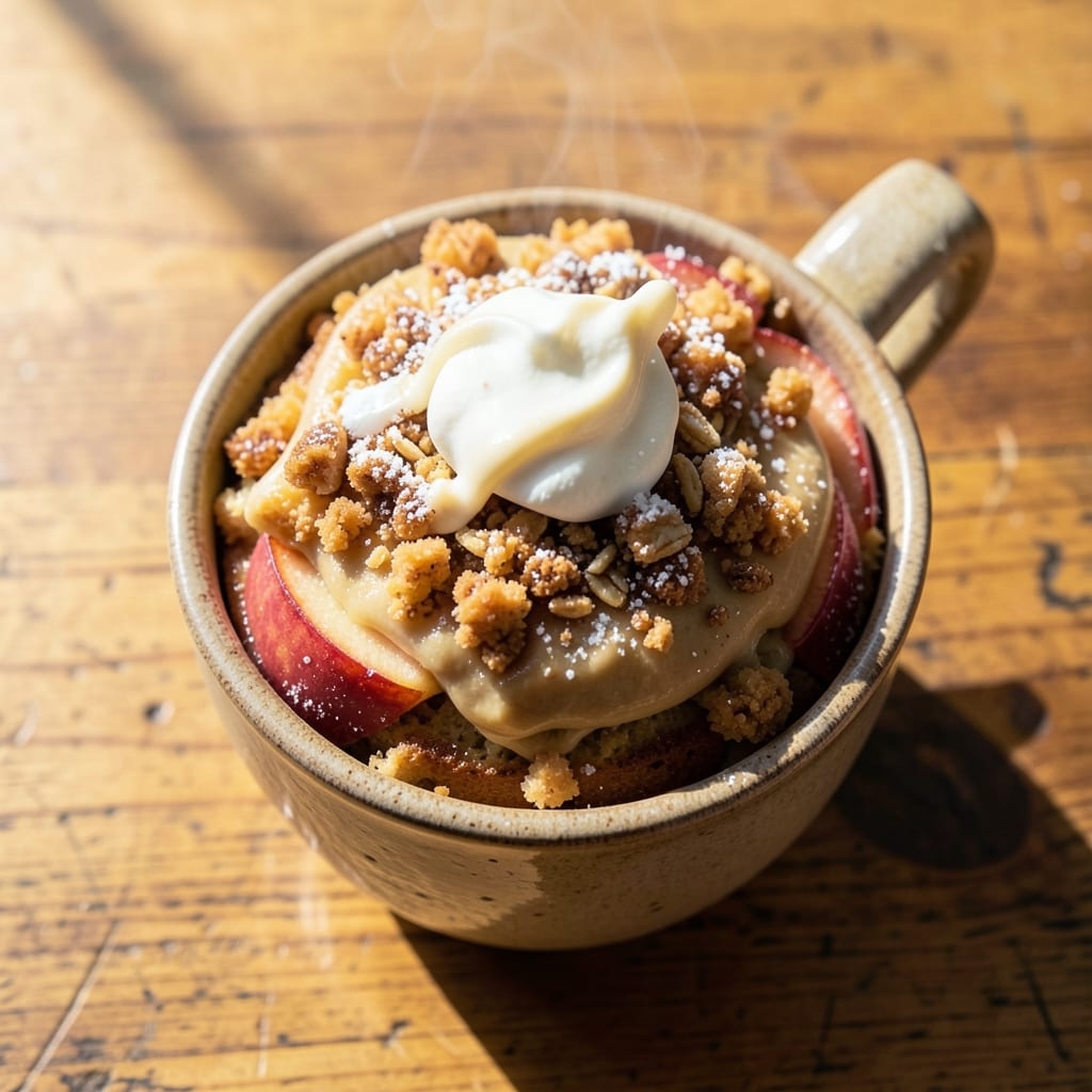 Apple Pie Mug Cake Recipe: Microwave Magic With Streusel Crown