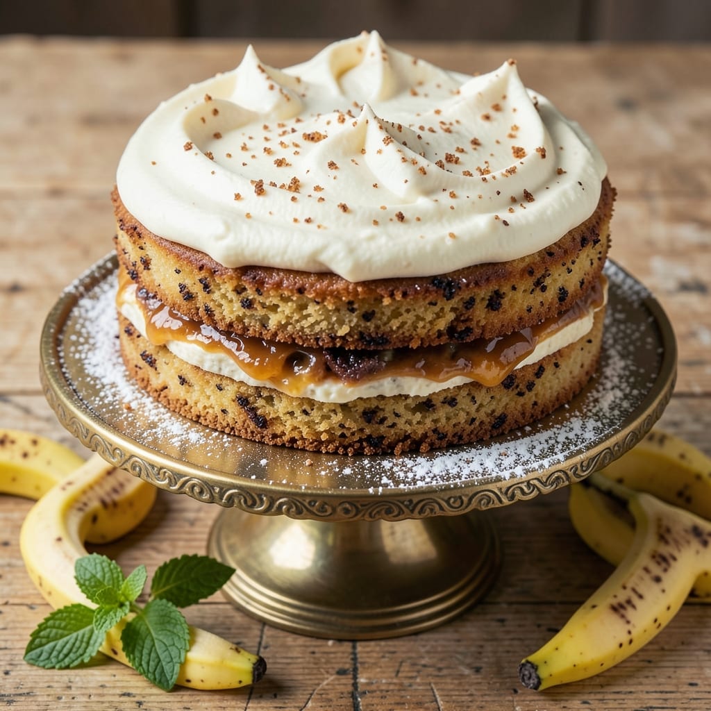 Jamie Oliver's Banana Cake Recipe: Fluffy Layers With Caramelized Banana Swirls