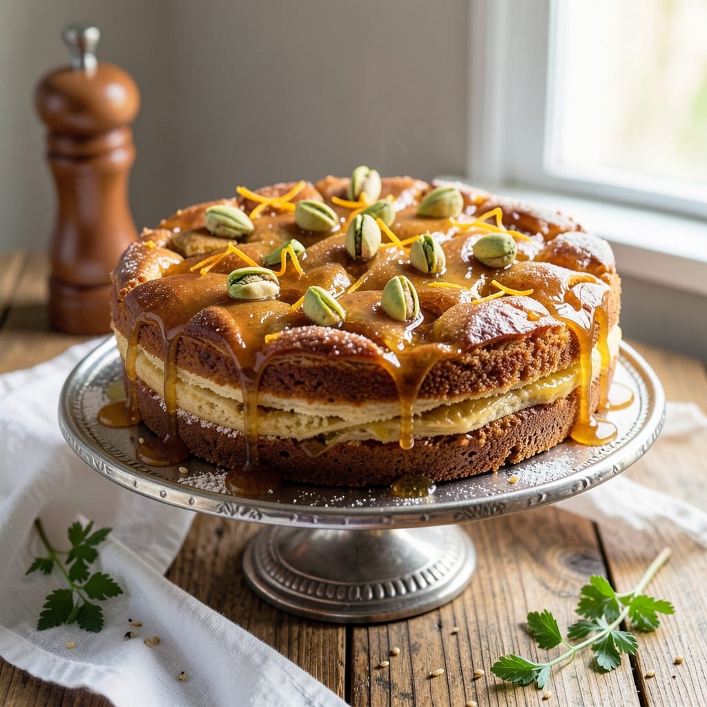 Armenian Honey Cake Recipe: Fragrant Pistachio and Rosewater Delight