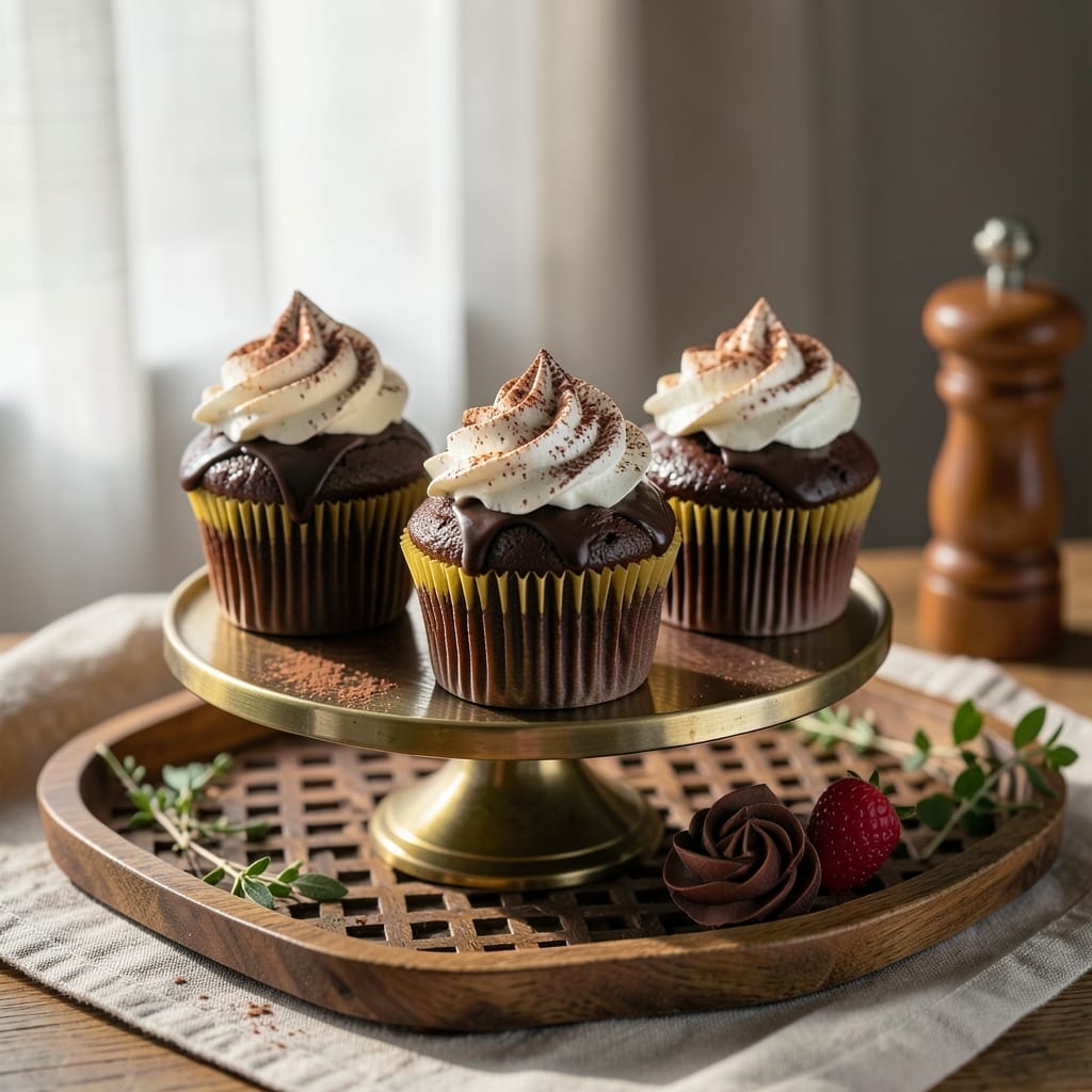 Baked By The Lake Chocolate Cupcakes Recipe: Fudgy Cocoa Swirls With Vanilla Bean Frosting