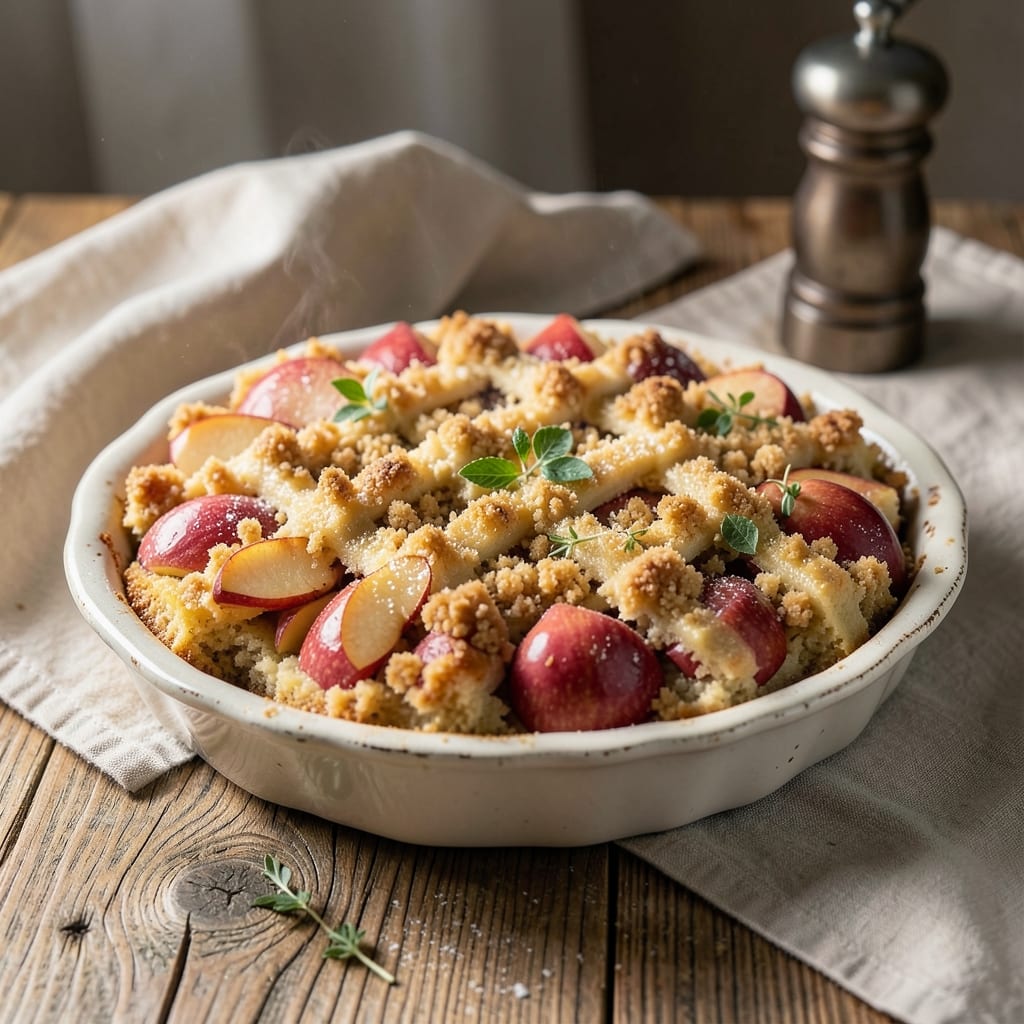 Amish Apple Crumble Cake Recipe: Buttery Streusel Crown Over Warm Spiced Apple Layers