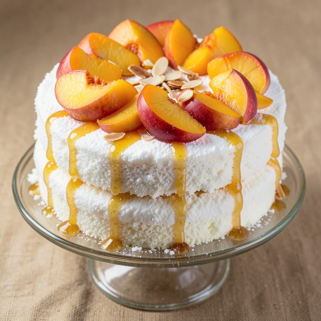 Angel Food Cake and Peaches Recipe: Light-as-Air Layers With Summer Fruit Magic