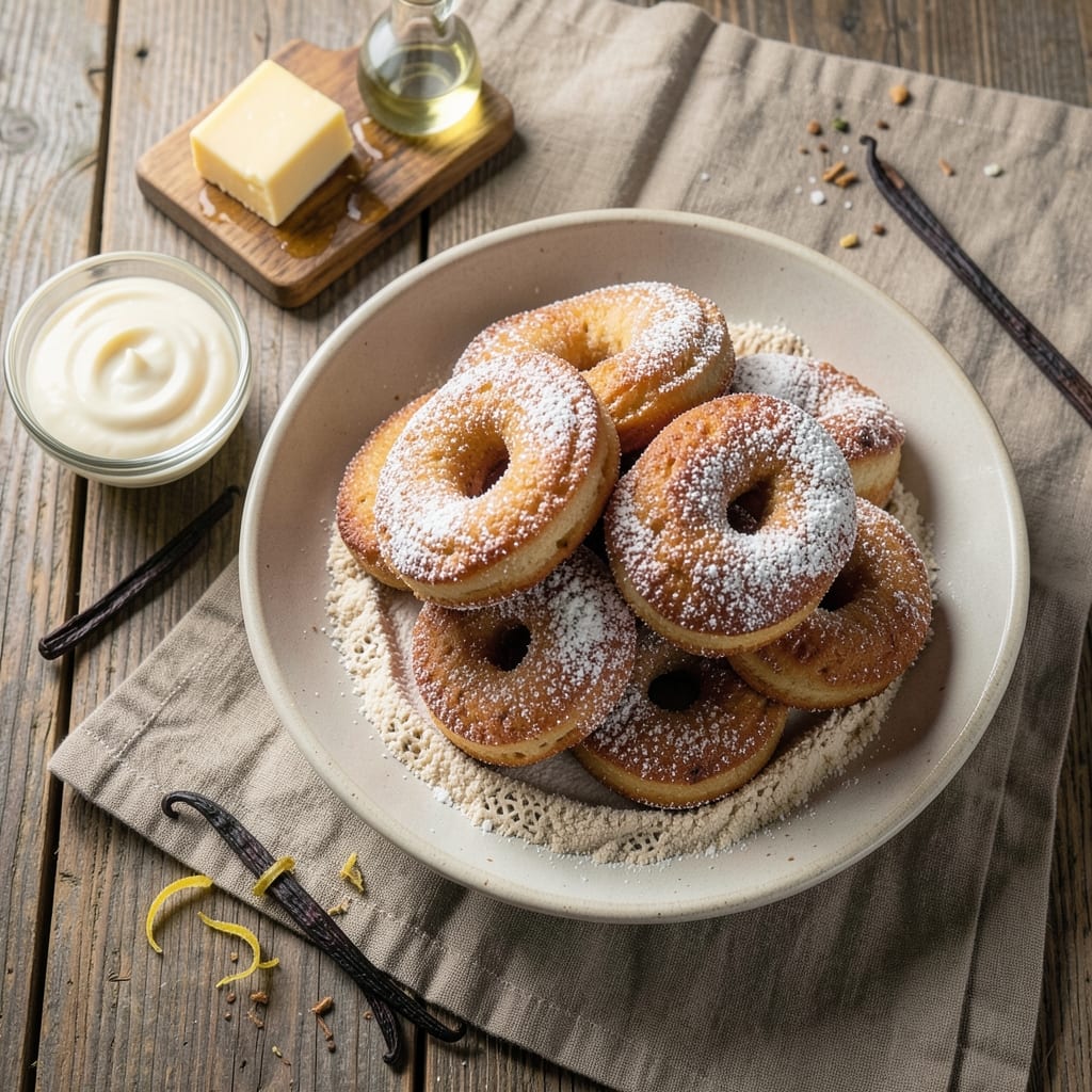 Baked Sour Cream Cake Doughnut Recipe: Fluffy, Light Bites with Vanilla Glaze Magic