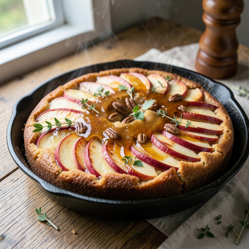 Apple Honey Upside Down Cake Recipe: Caramelized Fruit Base With Buttery Streusel Crown