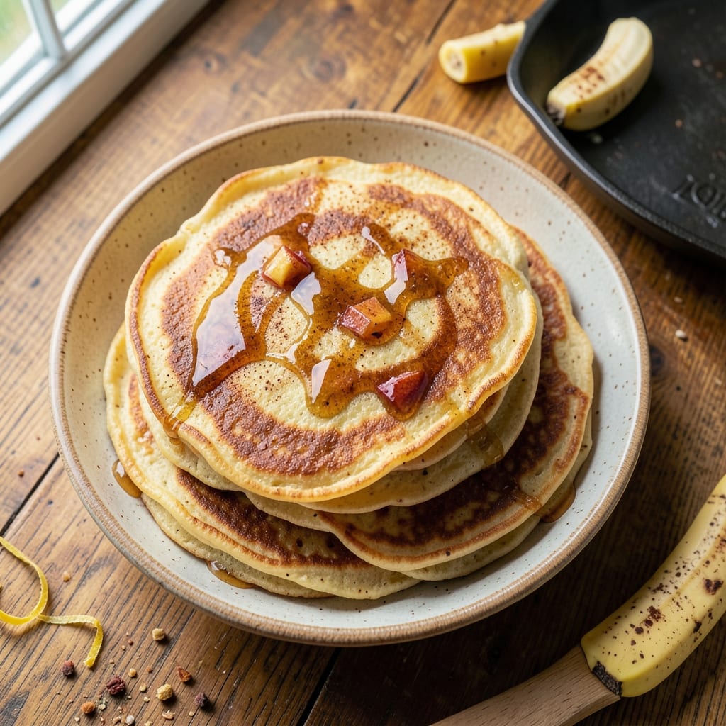 Apple Pancake Recipe Without Egg: Fluffy Stacks With Banana Swirl Magic