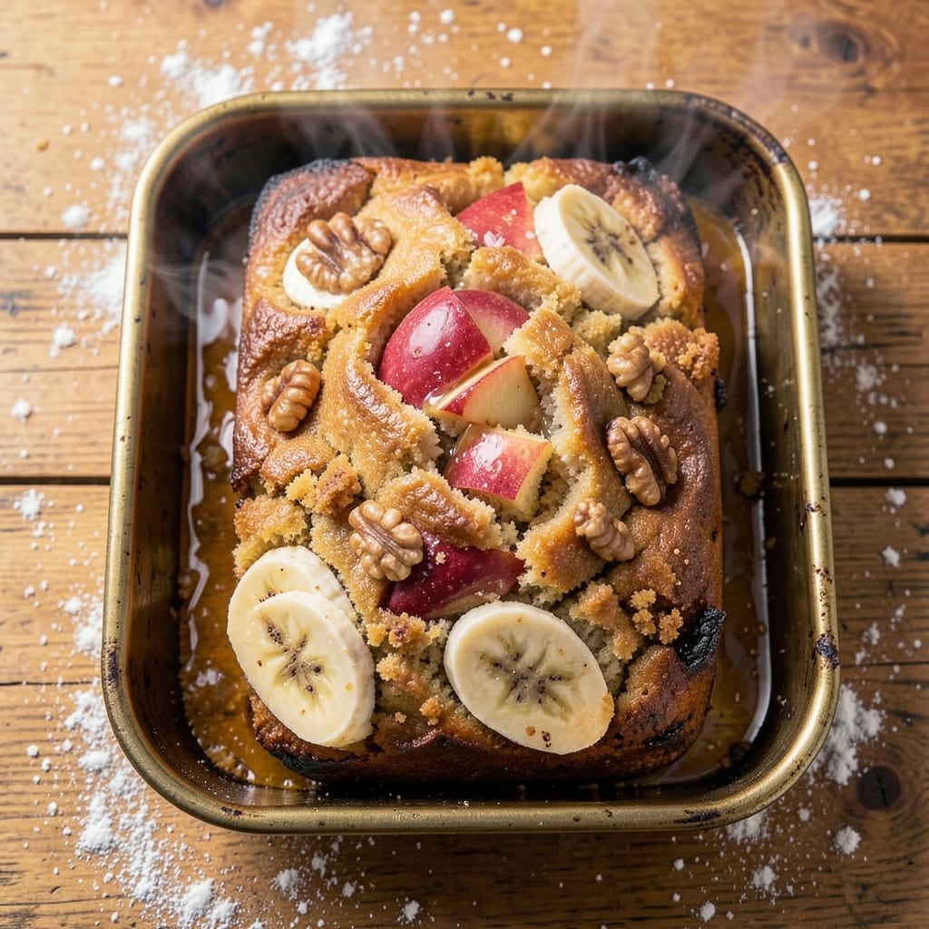 Apple Cake Tea Room Banana Bread Recipe: Spiced Apple-Banana Fusion With Buttery Streusel Crown