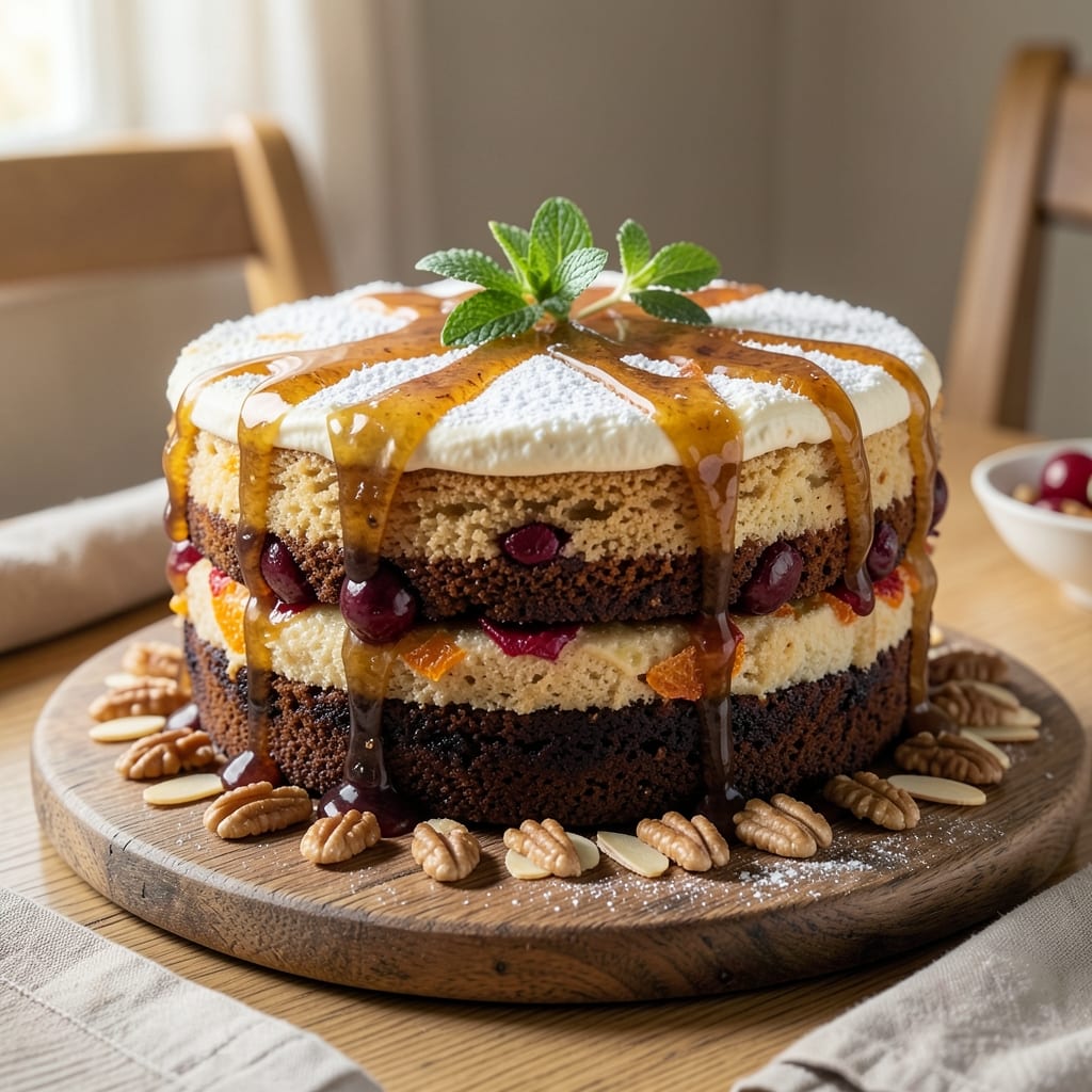 Alternative Christmas Cake Recipe: Boozy Rum-Infused Layers With Crunchy Top