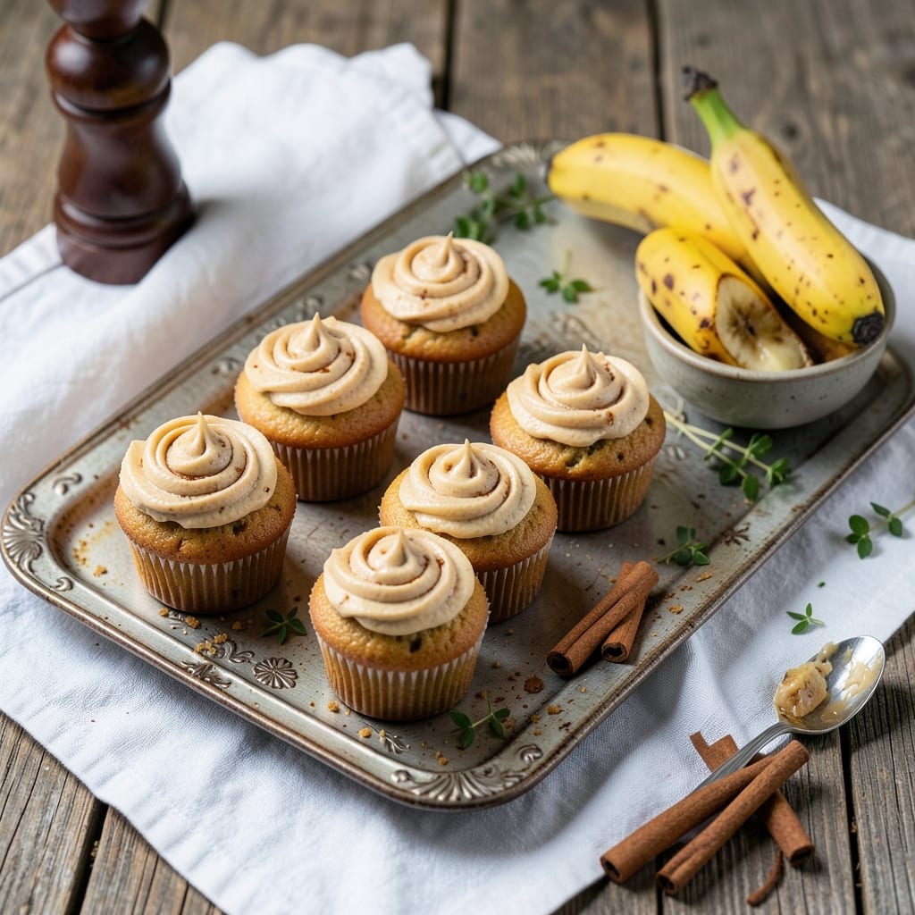 Banana Cinnamon Cupcakes Recipe: Spiced Swirls With Creamy Frosting