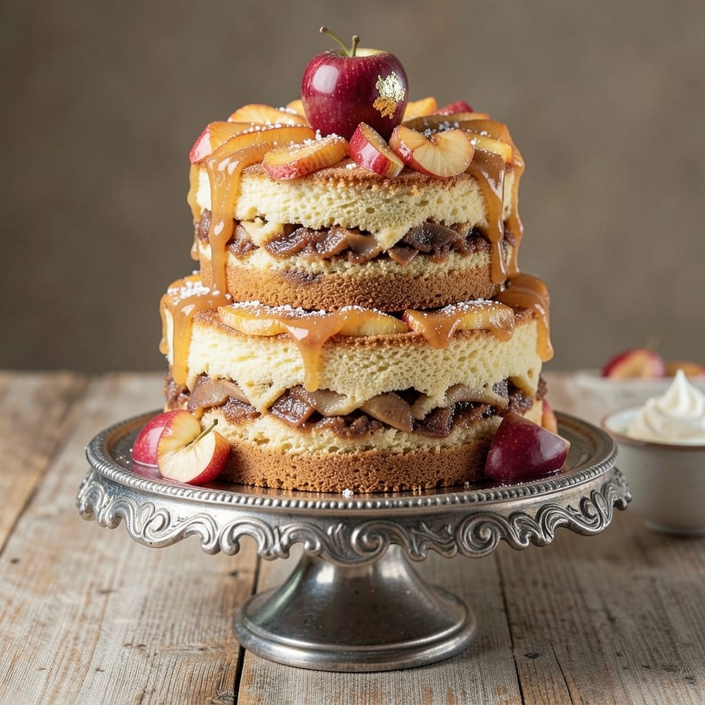 Apple Pie Layer Cake Recipe: Warm Spice Crunch Between Moist Apple Layers