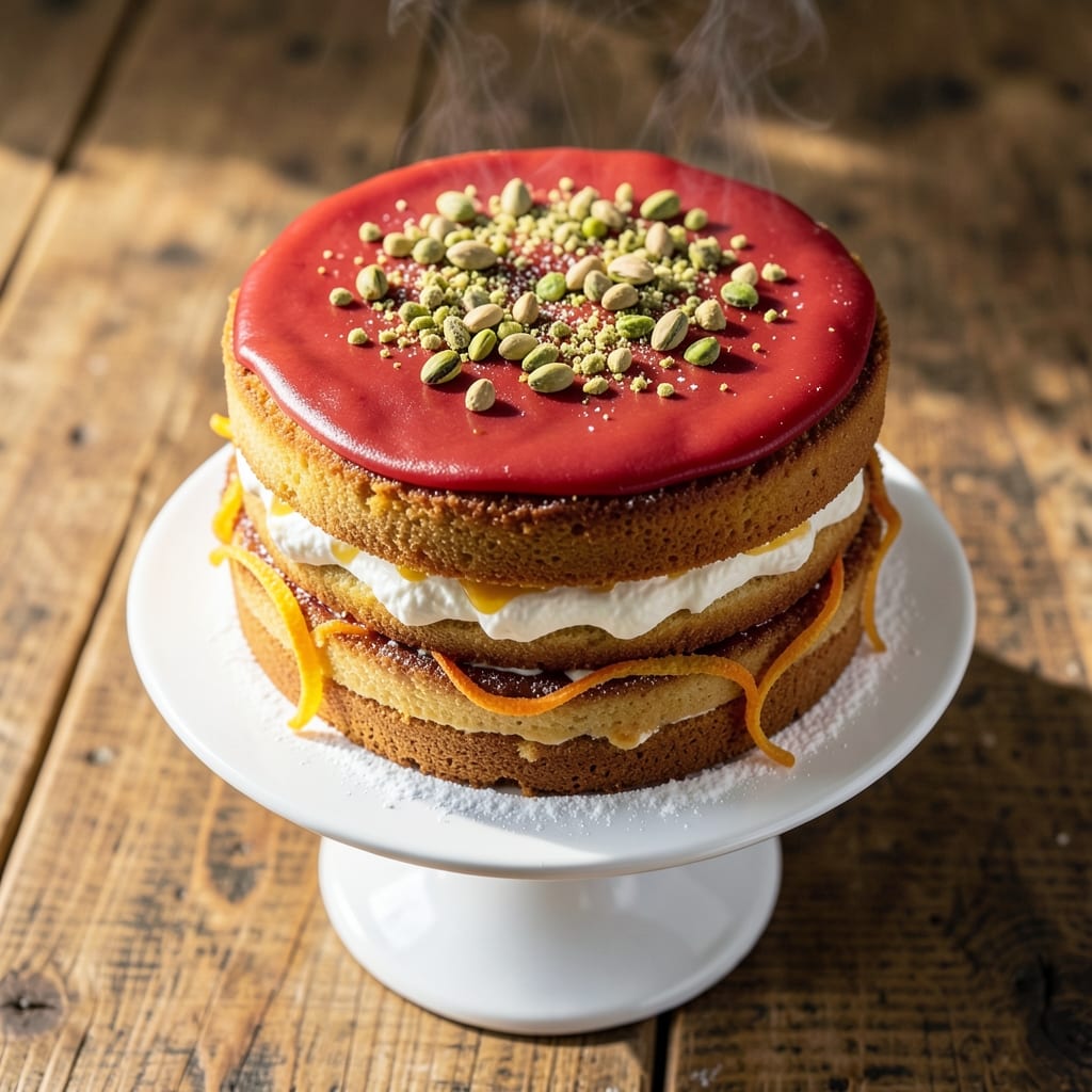 Authentic Italian Cassata Cake Recipe: Sicilian Spongue Cake Layers with Ricotta Cream
