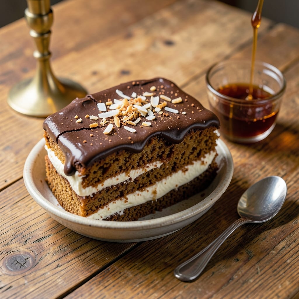 Authentic Dominican Cake Recipe: Spiced Rum-Infused Layers with Crunchy Streusel Top
