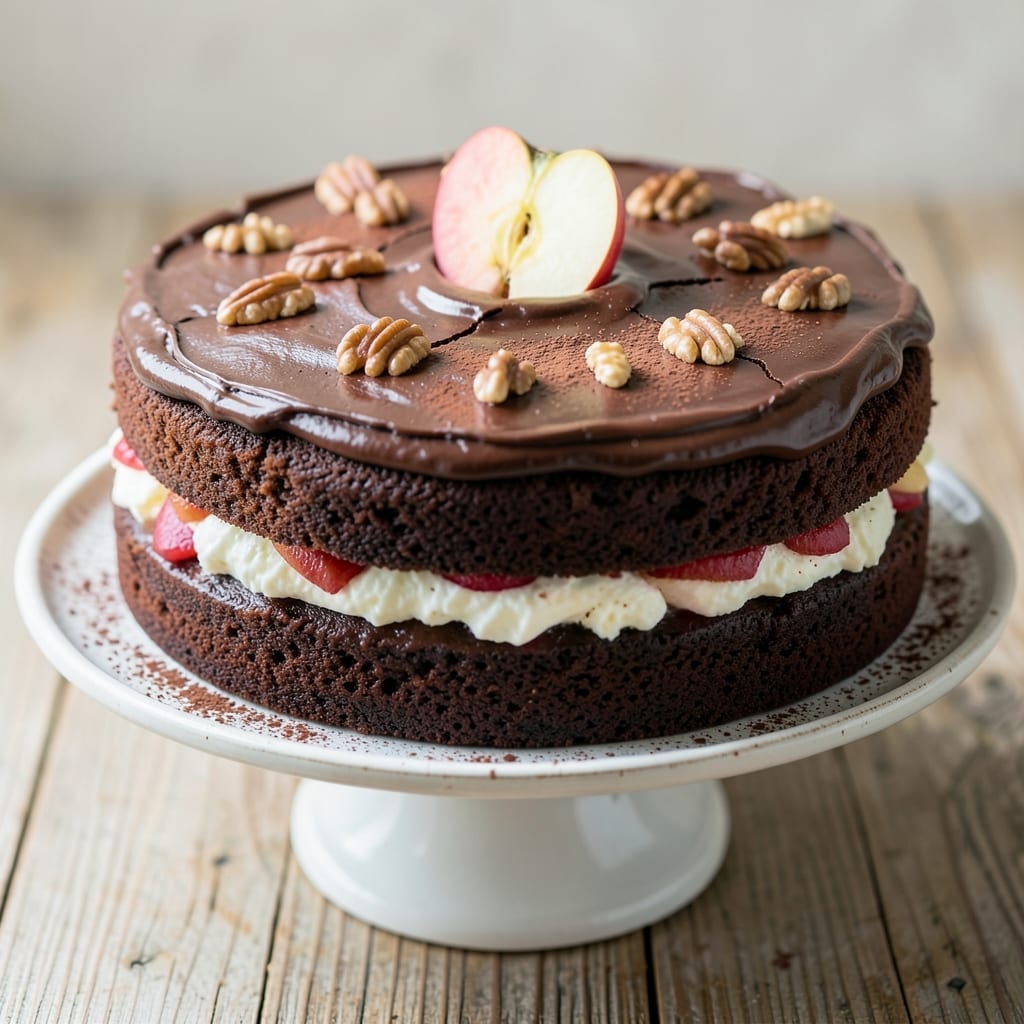 Apple Egg Chocolate Cake Recipe: Triple-Layered Surprise With Moist Apple Base