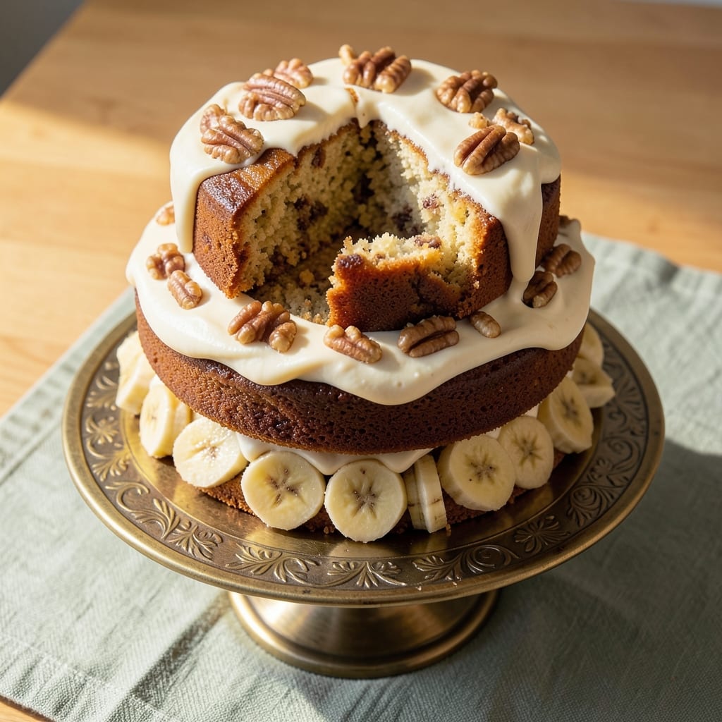 Banana Nut Cake Recipe With Cream Cheese Frosting: Layers of Spiced Warmth and Tangy Sweetness