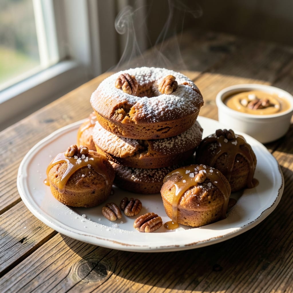 Baked Pumpkin Cake Donuts Recipe: Spiced Swirls With Crunchy Glaze Topping