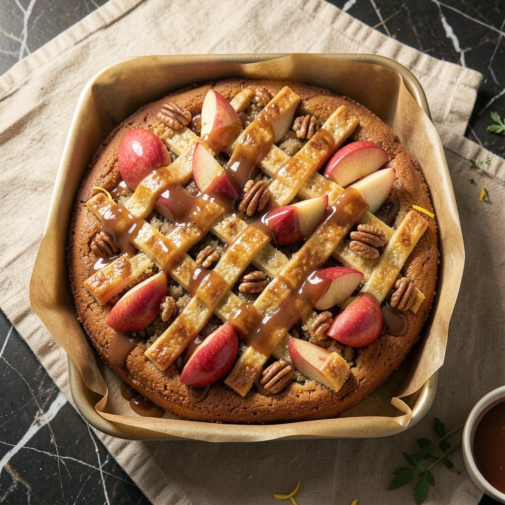 Apple Caramel Coffee Cake Recipe: Spiced Apple Streusel Crown With Coffee Kick