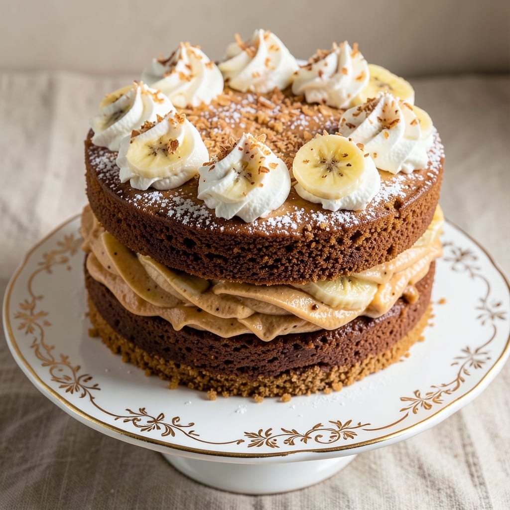 Banana Fairy Cake Recipe: Whipped Cream Frosting with Vanilla Bean Swirls