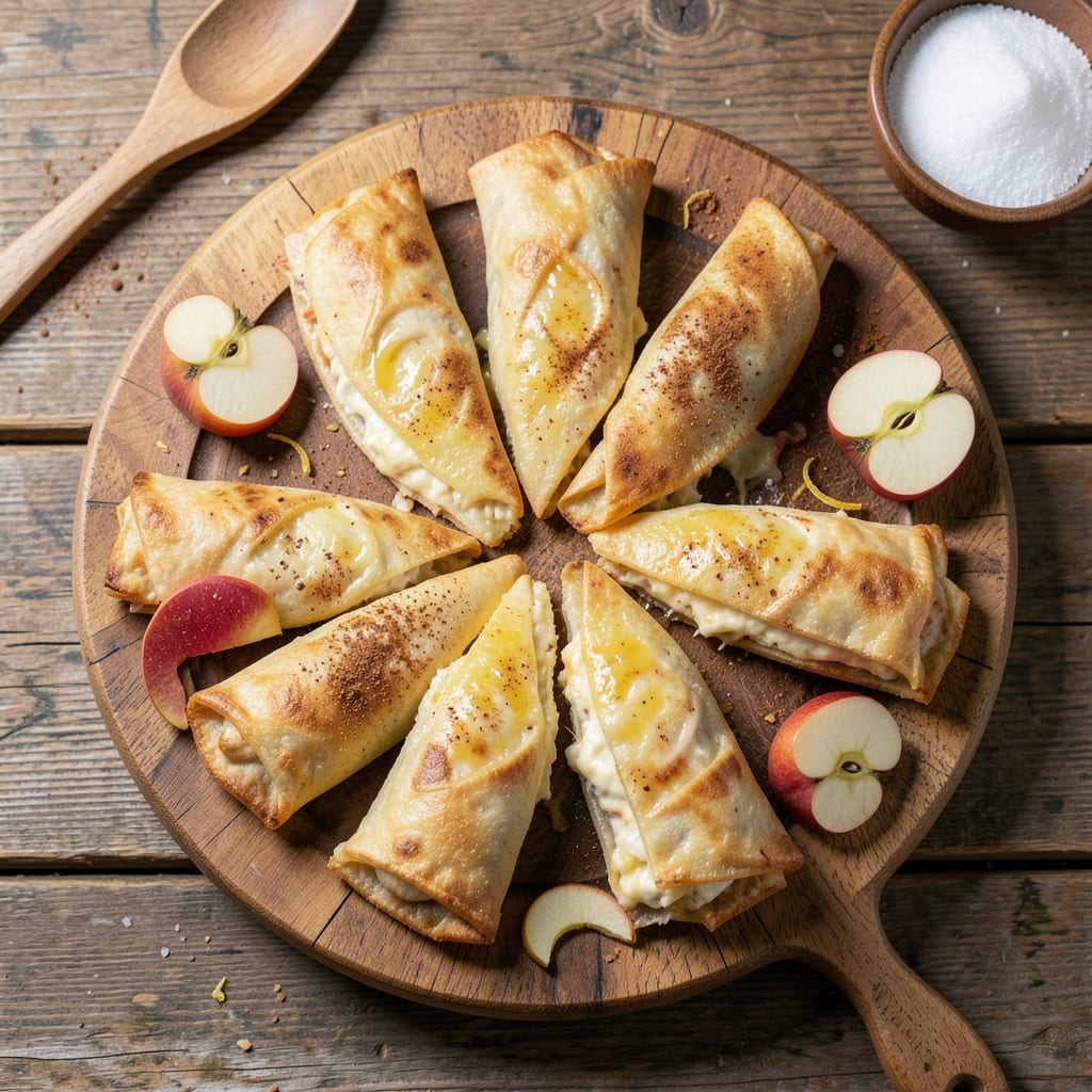 Apple Cheesecake Chimichangas Recipe: Crunchy Wrapped Indulgence With Gooey Centers