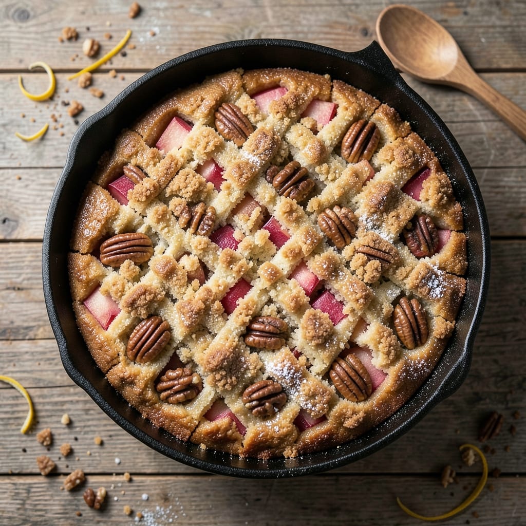 Apple Cinnamon Pecan Cake Recipe: Spiced Apple Filling With Pecan-Studded Streusel Crown