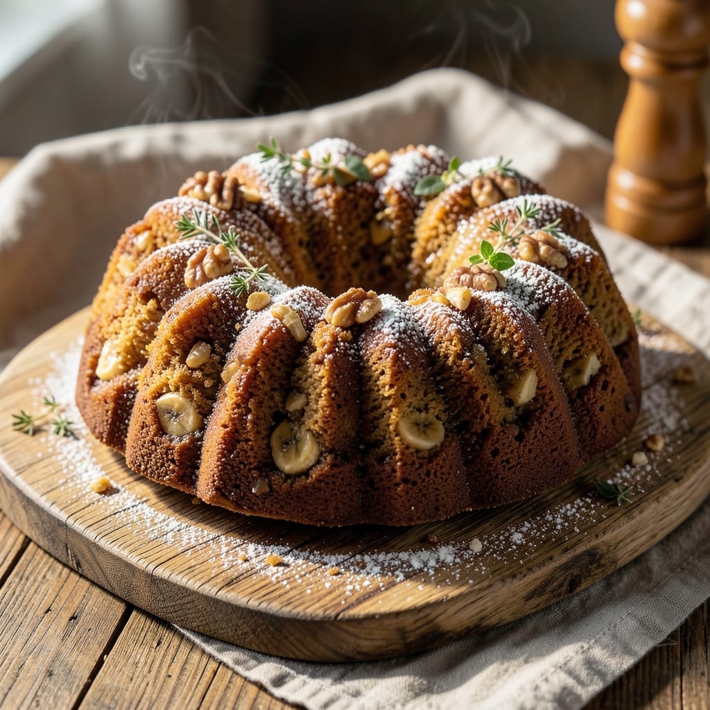 Banana Nut Bread Bundt Cake Recipe: Warm Spice and Nutty Crunch in Every Bite