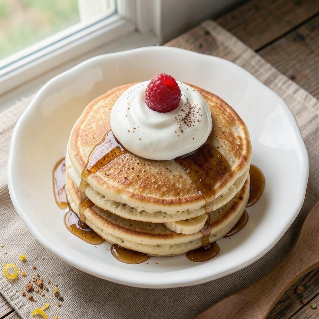 Banana Greek Yogurt Pancakes Recipe: Fluffy Stacks With Caramelized Banana Swirls