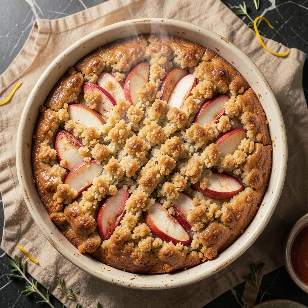 Apple Coffee Cake With Crumble Topping Recipe: Warm Spice Streusel Crown Over Moist Apple Layers