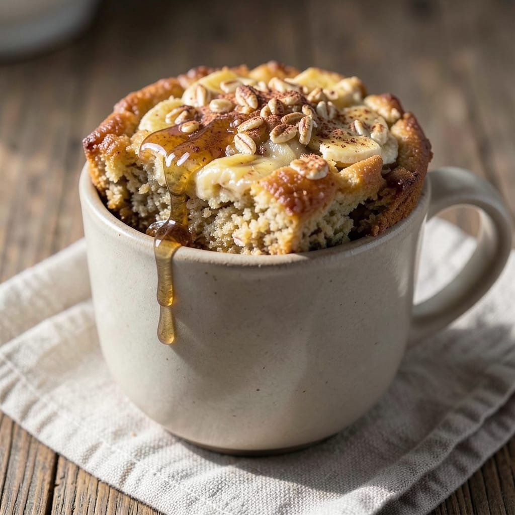 Banana Oat Microwave Mug Cake Recipe: Banana Swirl Magic in 60 Seconds
