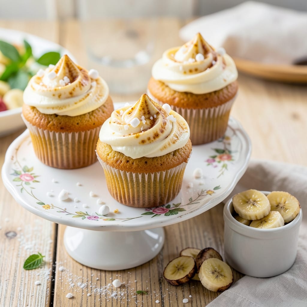 Banana Cupcake Recipe UK: Fluffy Vanilla Swirl With Caramelized Topping Twist