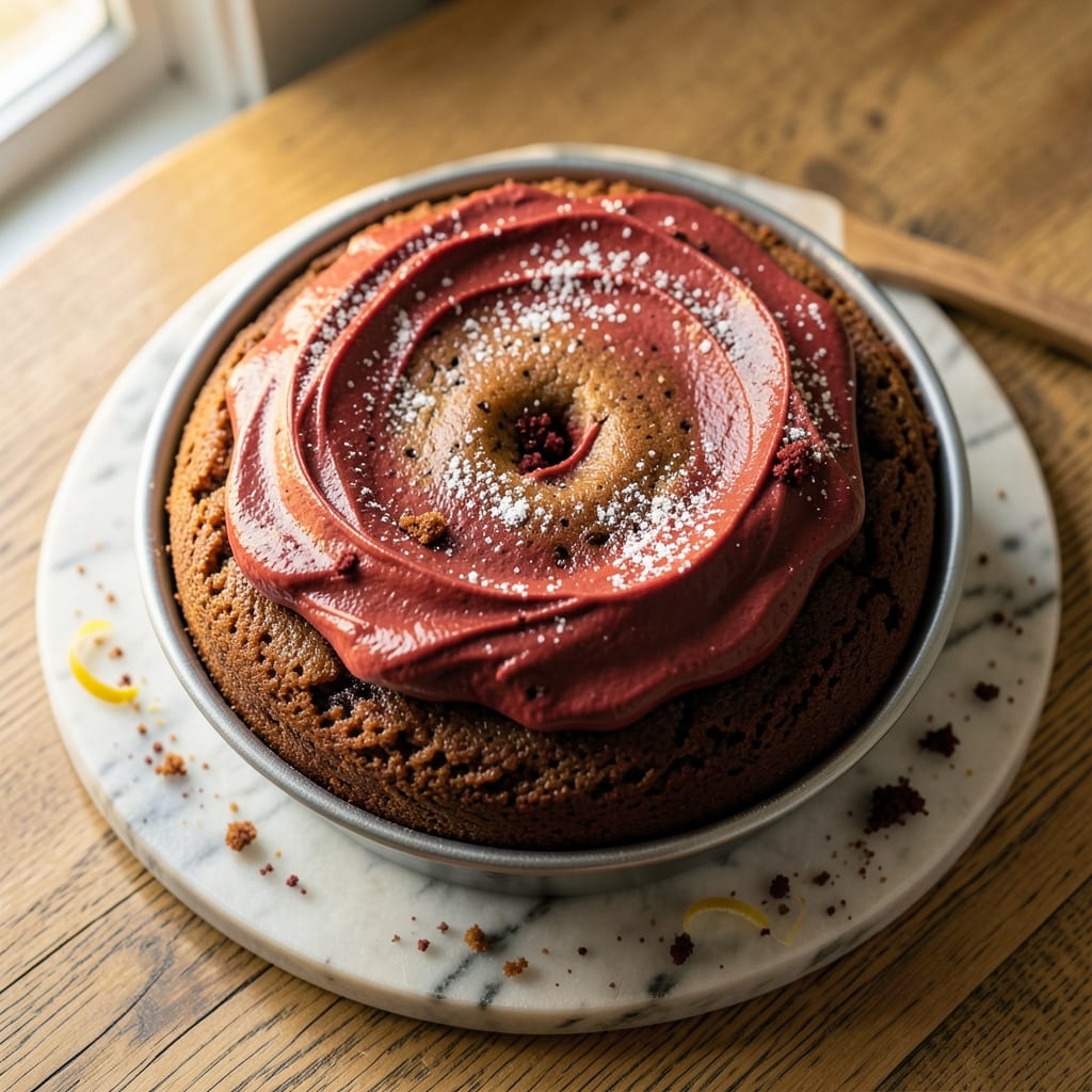 Baked Red Velvet Cheesecake Recipe: Swirls of Cream Cheese and Bold Cocoa
