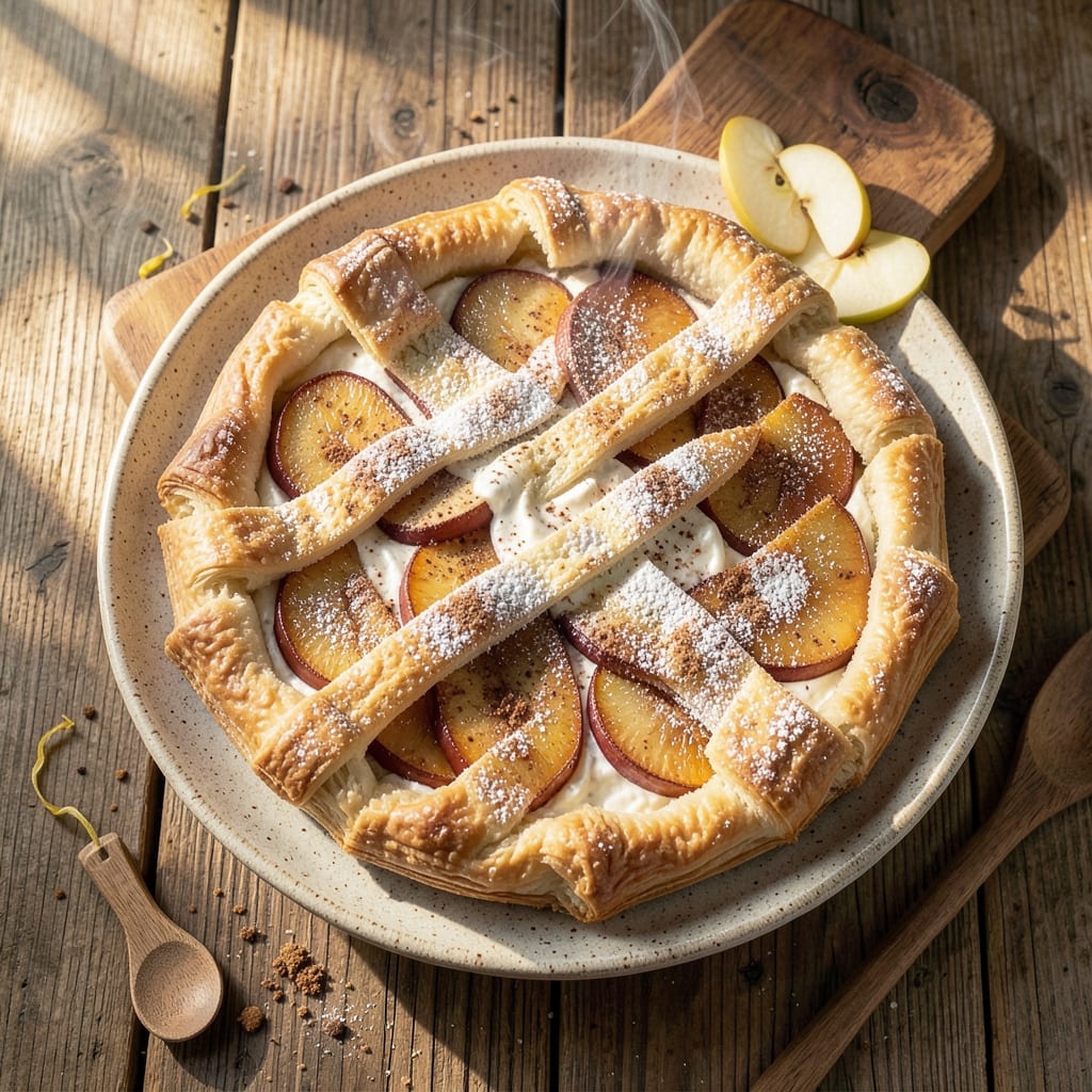 Apple Cheesecake Puff Pastry Recipe: Flaky Layers Meet Creamy Apple Bliss
