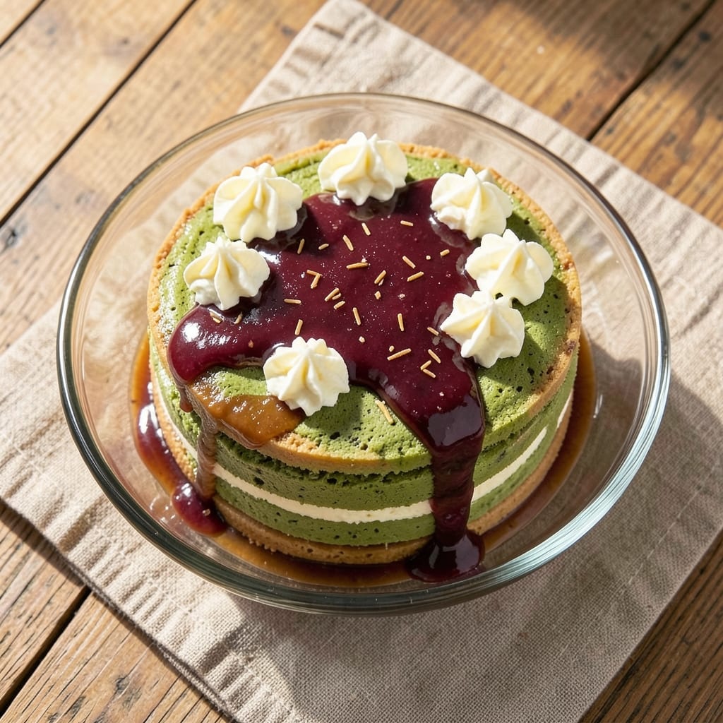 Banana Ogura Cake Recipe: Japanese Matcha Swirl Magic