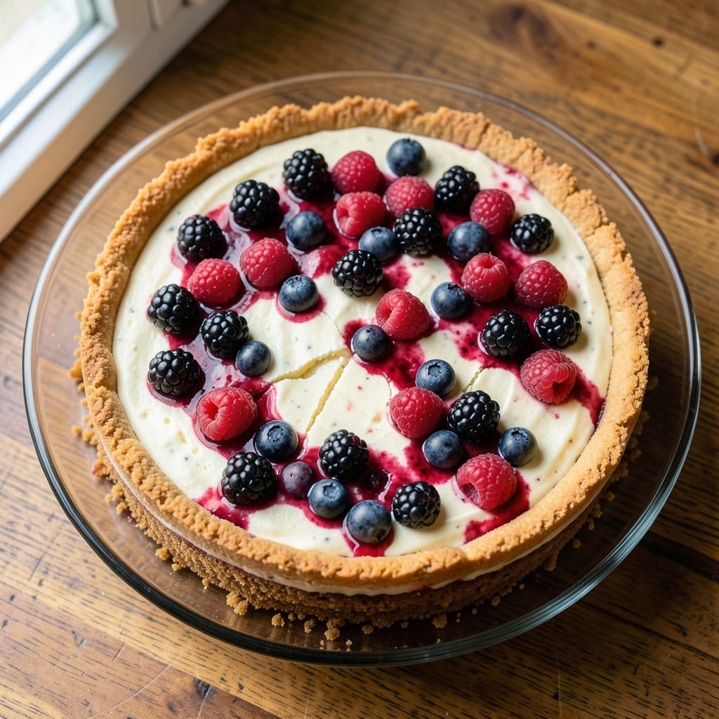 Baked Mixed Berry Cheesecake Recipe: Juicy Fruit Bursts and Silky Cream Swirls
