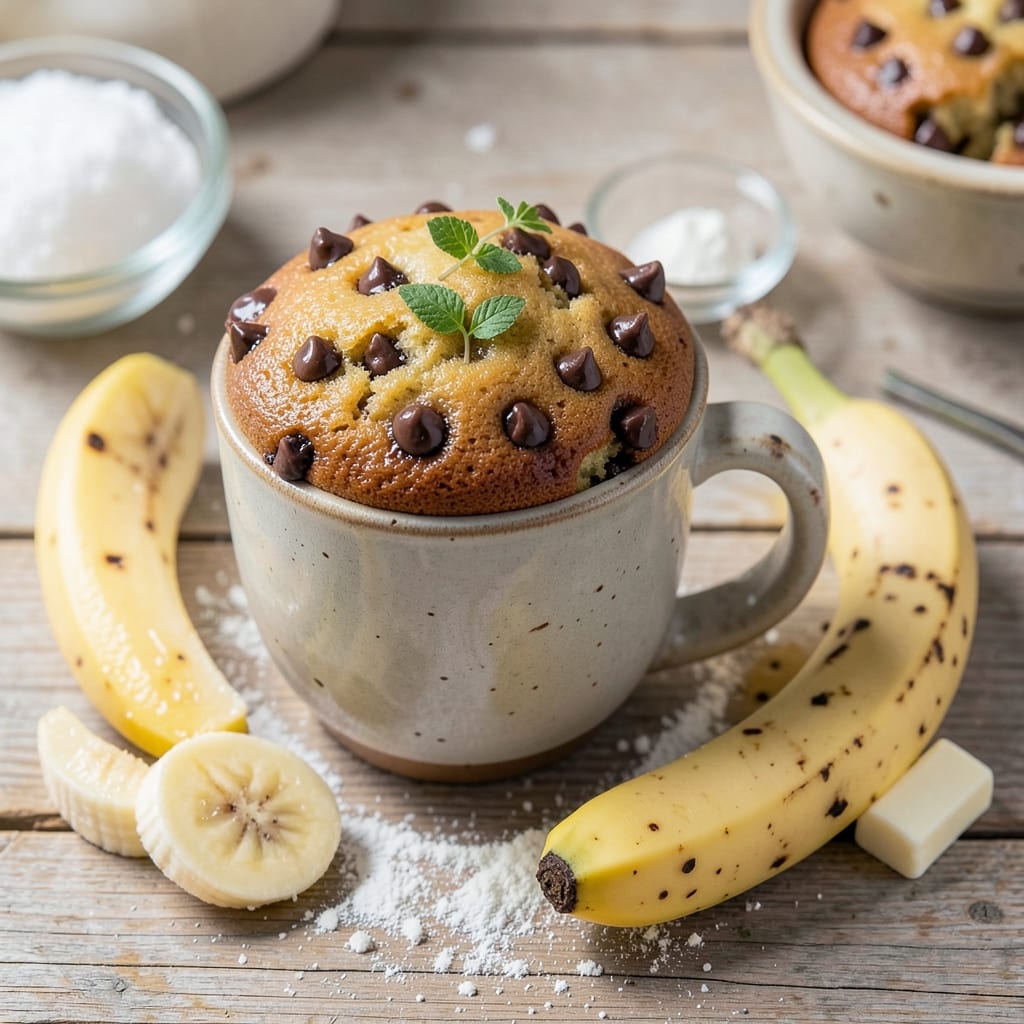 Banana Chocolate Chip Mug Cake Recipe: Microwave-Perfect Fudgy Bites in 2 Minutes