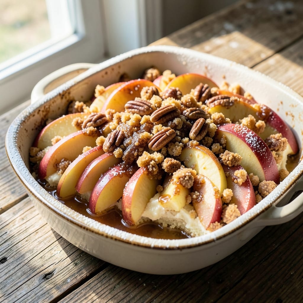 Apple Crisp Recipe Using Yellow Cake Mix: No-Bake Streusel Crown Over Ultra-Moist Layers