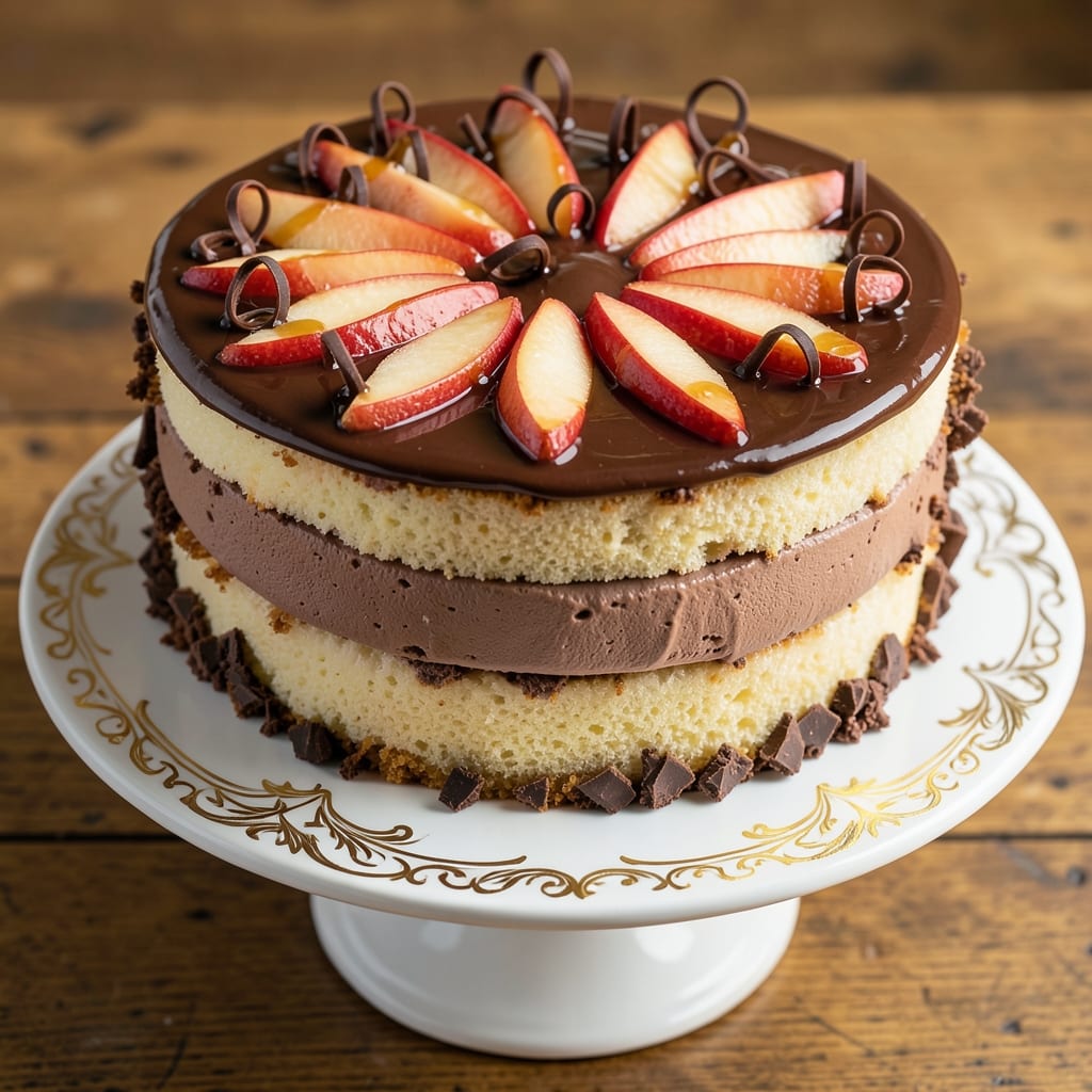 Apple Chocolate Mousse Cake Recipe: Rich Layers and Silky Swirls
