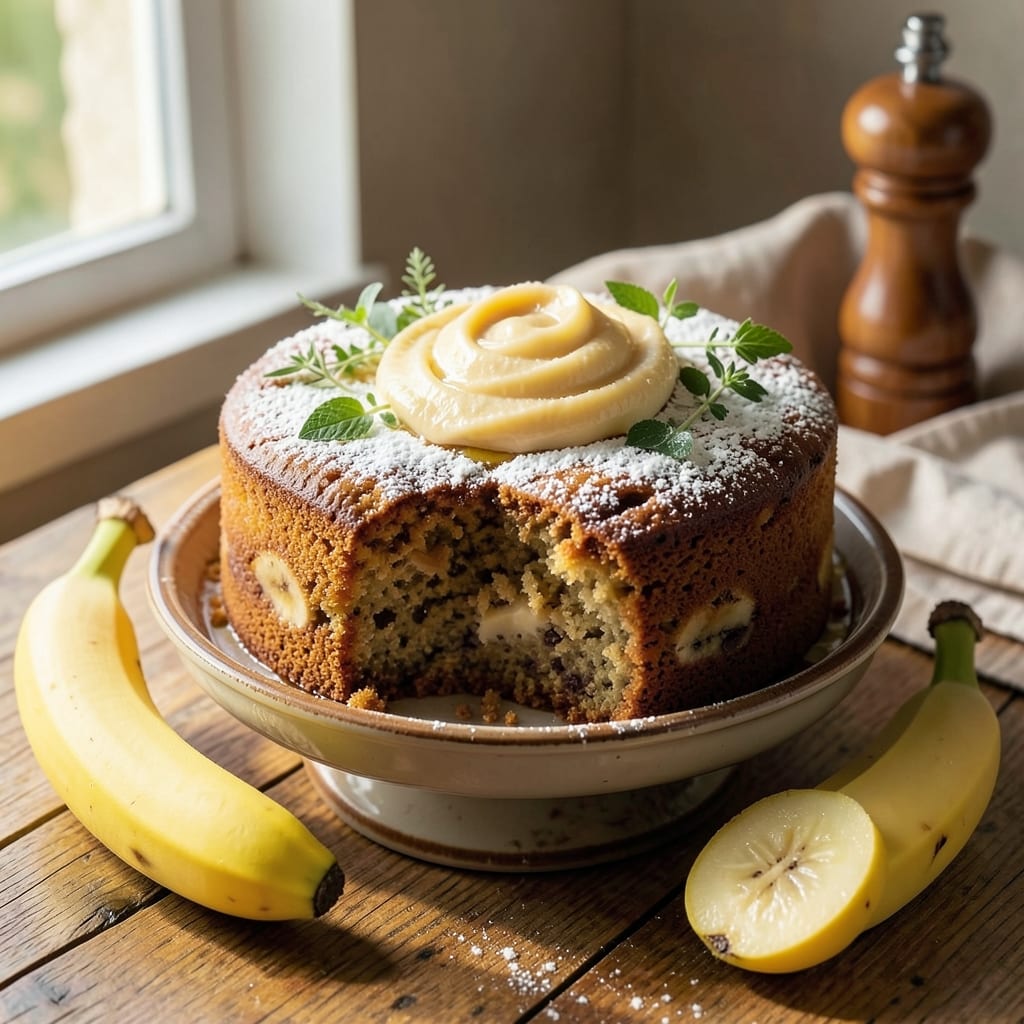 Banana Cake Recipe With Oil And Baking Powder: Golden Crunch From Buttery Streusel Top