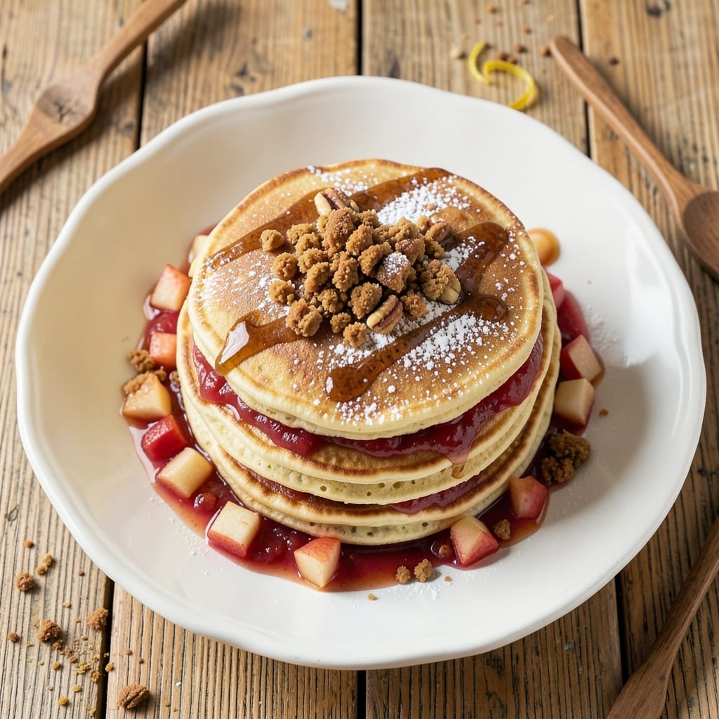 Apple Streusel Pancake Recipe: Spiced Apple Filling and Buttery Crunch Combo