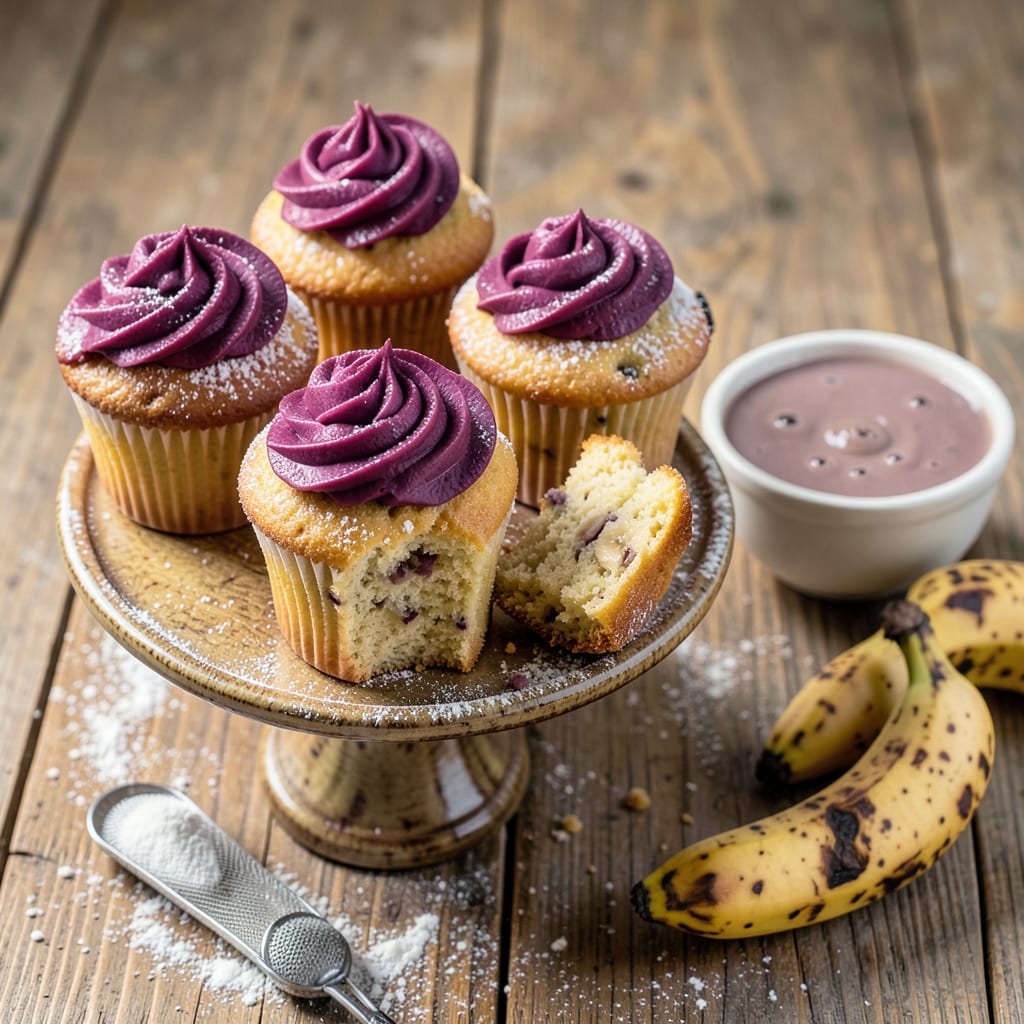 Banana Cupcake Recipe Pinoy: Ube-Infused Moisture with Crunchy Topping Twist