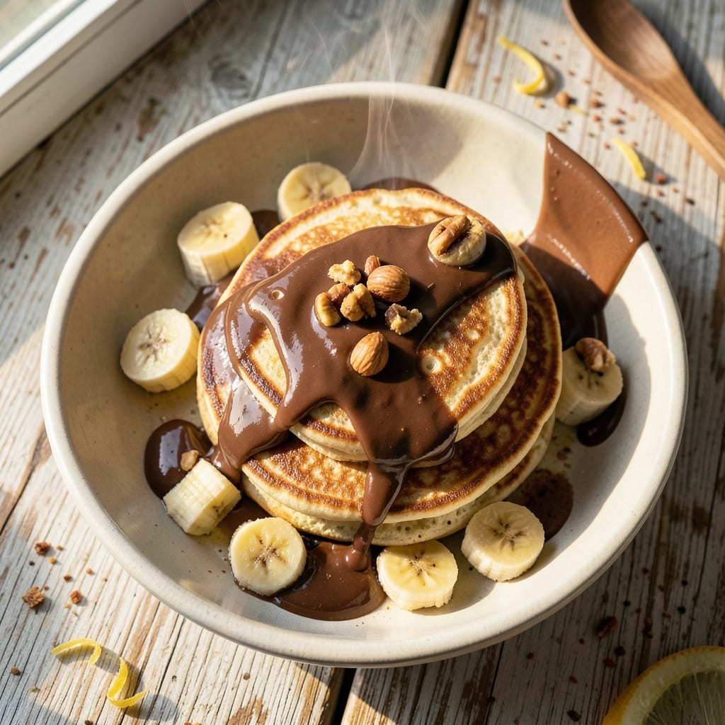 Banana Nutella Pancakes Recipe: Fluffy Stacks With Nutty Swirl Magic