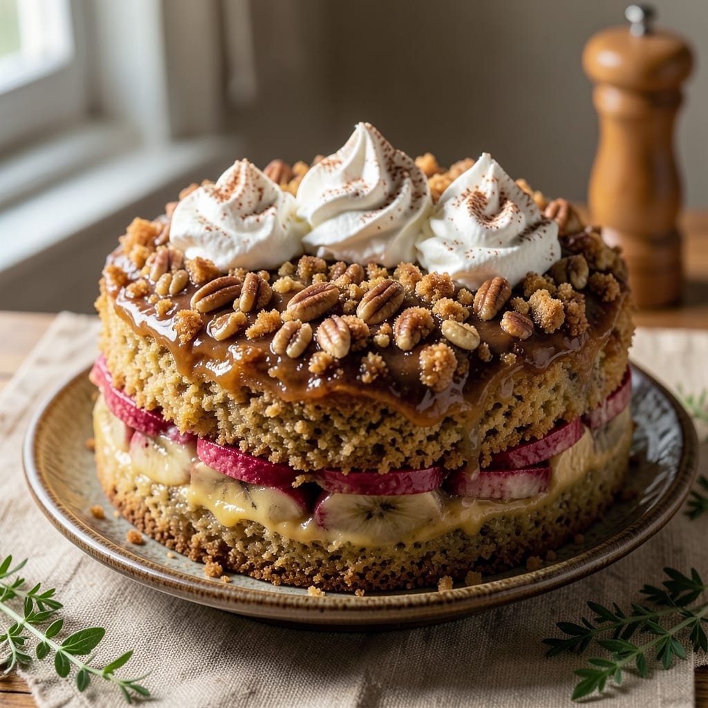 Banana Bread Pudding Cake Recipe: Triple-Layered Comfort in One Bowl