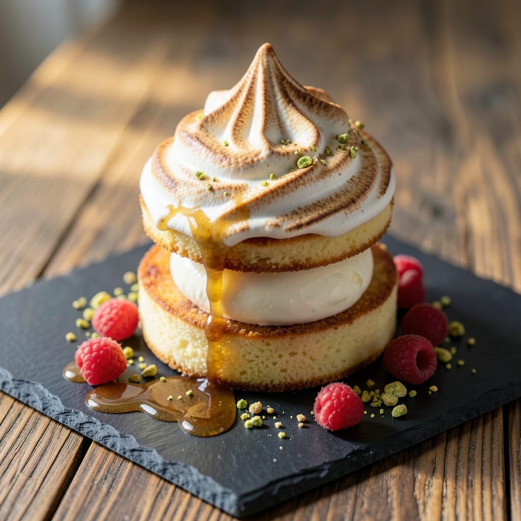 Baked Alaska Cake Recipe: Flambéed Grandeur With Vanilla Ice Cream Core