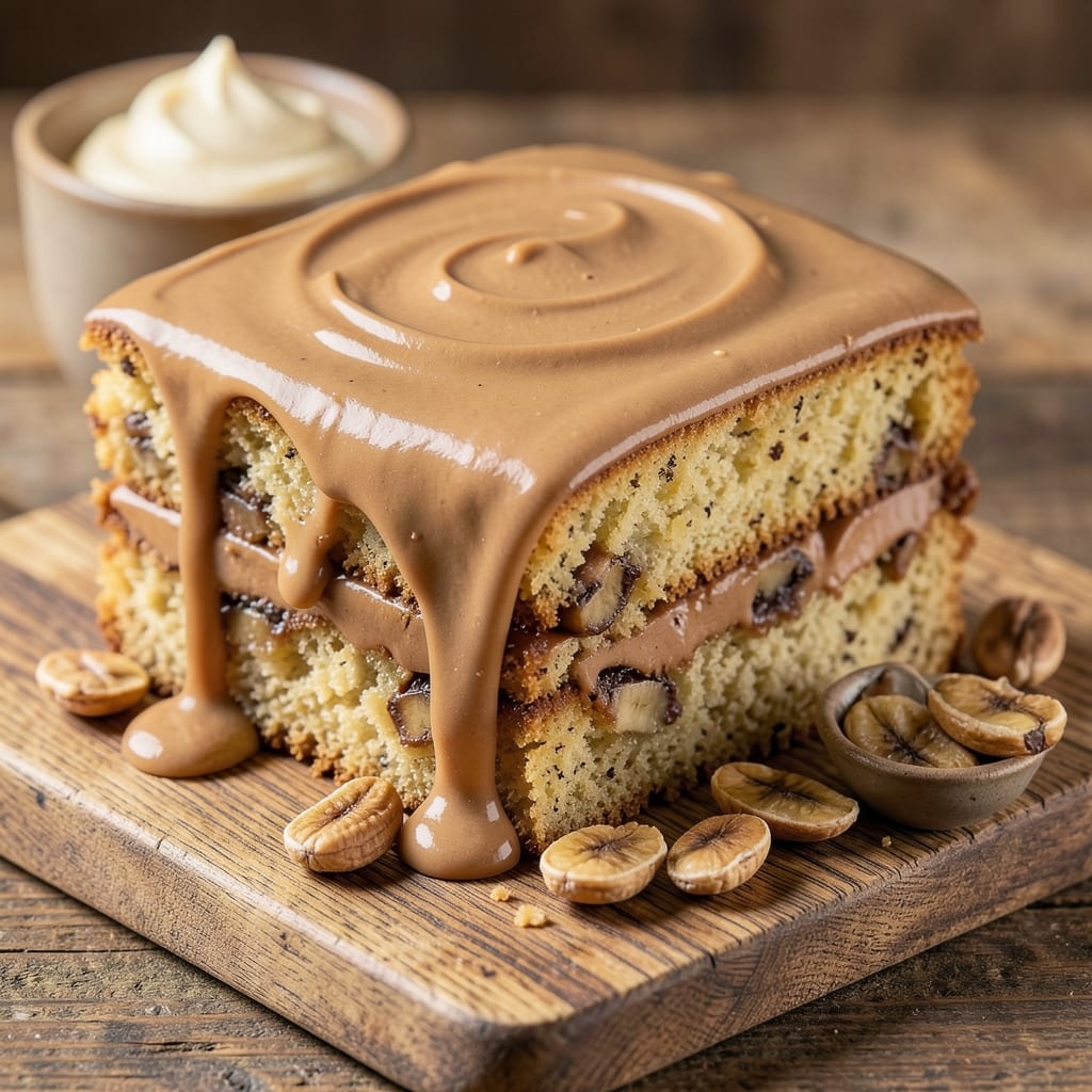 Banana Cake With Peanut Butter Icing Recipe: Nutty-Sweet Swirls That Beg for Seconds
