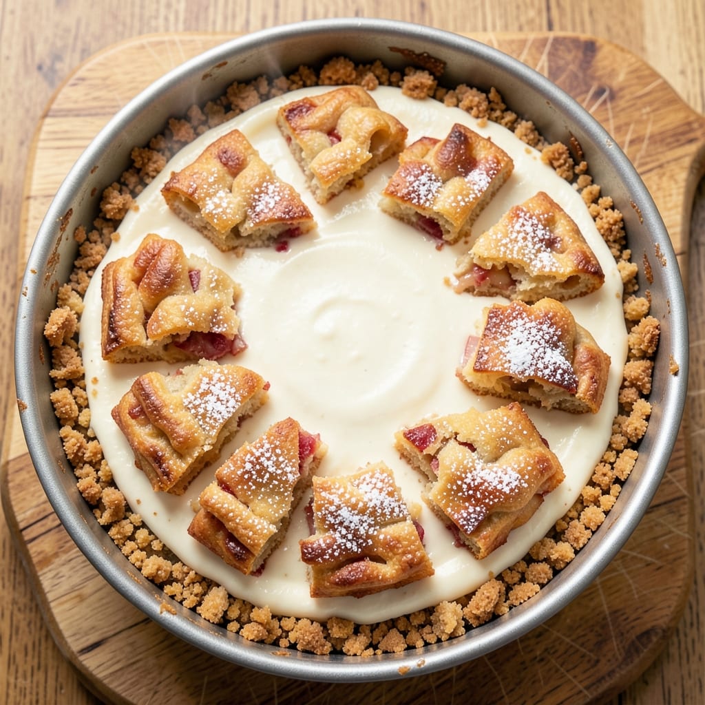 Apple Fritter Cheesecake Recipe: Caramelized Apple Streusel Hugging Creamy Layers